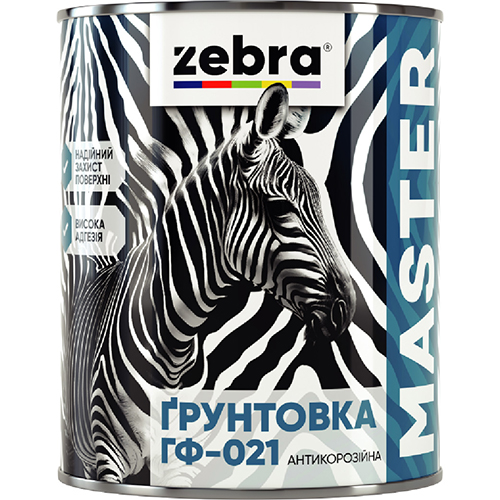 ҐРУНТОВКА ГФ-021 АНТИКОРОЗІЙНА 2,6 кг ZEBRA серія MASTER